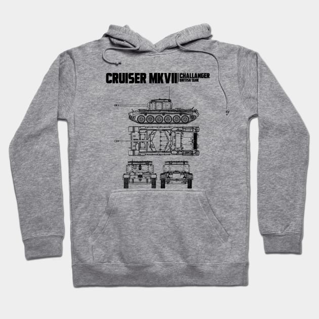 CRUISER MK VIII CHALLANGER Hoodie by theanomalius_merch